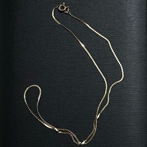 Solid 14k Gold Serpentine Chain Necklace 15 Inches | 14k Yellow Gold